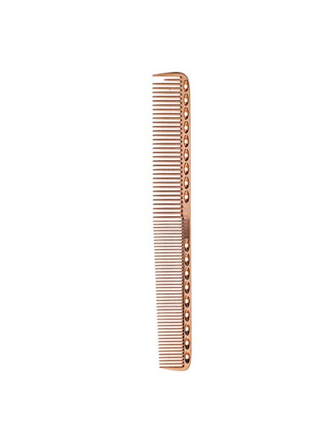 Micro Trader Aluminum Hair Comb Metal Cutting Hairdressing Barbers Combs AntiStatic Ultra Thin Rose Gold - Image 1