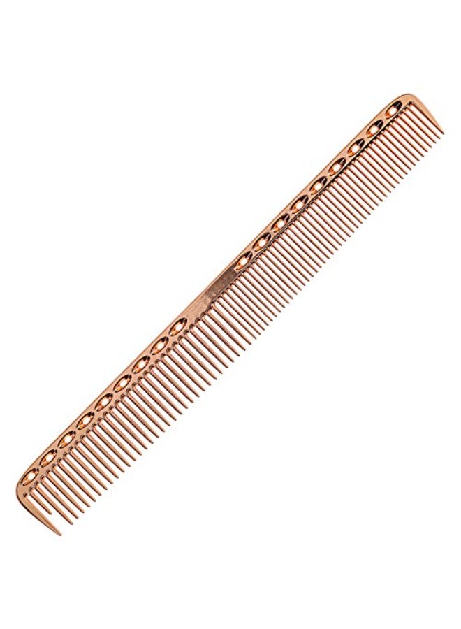 Micro Trader Aluminum Hair Comb Metal Cutting Hairdressing Barbers Combs AntiStatic Ultra Thin Rose Gold - Image 3