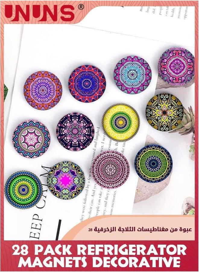 يو إن يو إن أس 28 Pack Refrigerator Magnets Decorative,Mandala Petal Fridge Magnets,Decorative Magnets,Locker And Whiteboard Magnets- Perfect For Home Office Use - Image 5