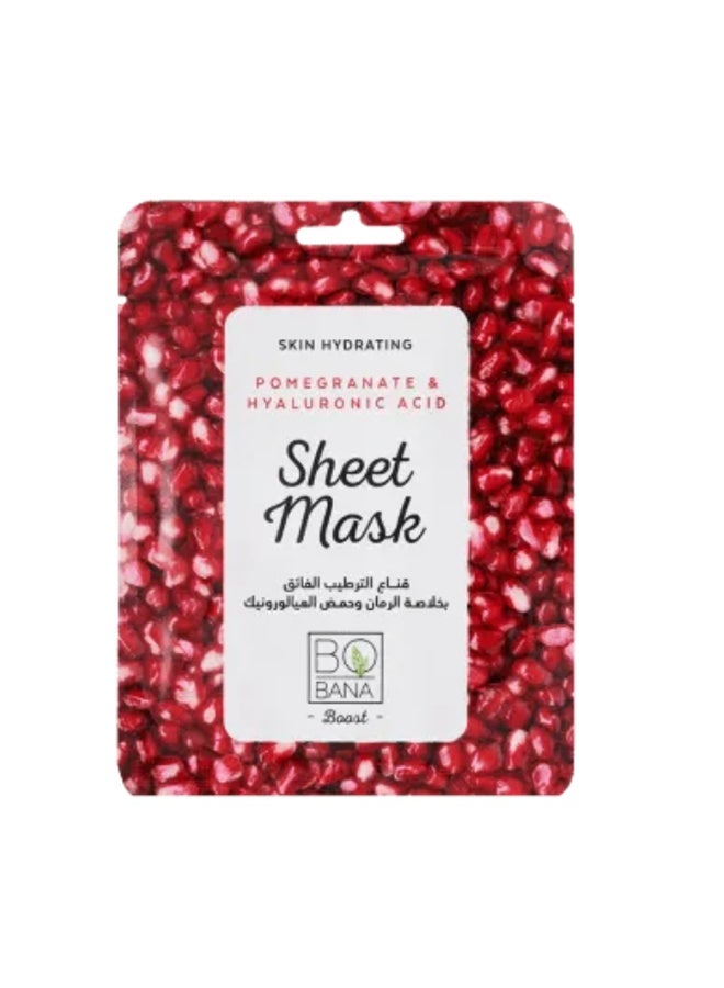 BOBANA Skin Hydrating Pomegranate & Hyaluronic Acid Sheet Mask  - Image 1
