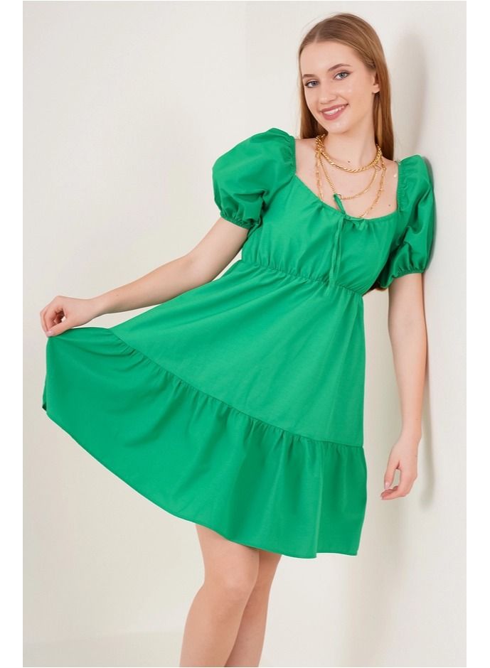 BIG DART Green Summer Dress - Image 2