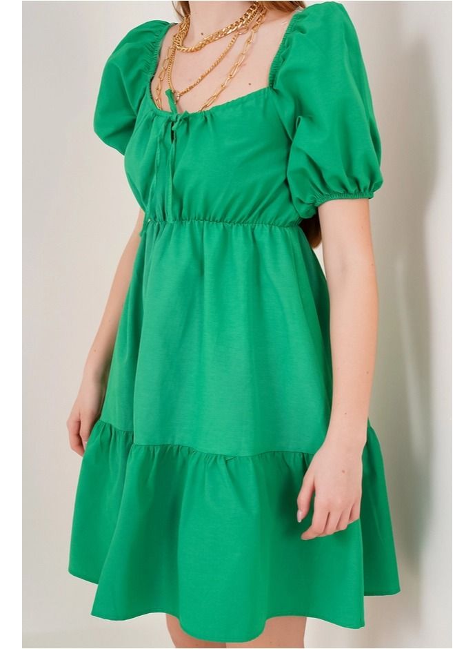 BIG DART Green Summer Dress - Image 3