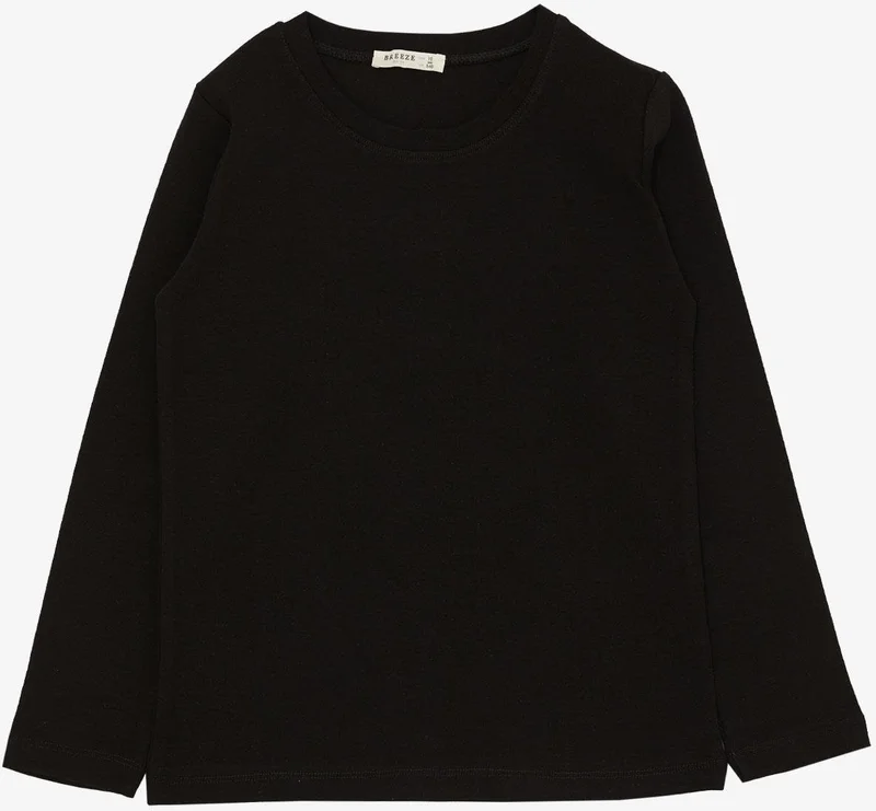 بريز Boy Long Sleeve T-Shirt Basic 9-14 Years Black