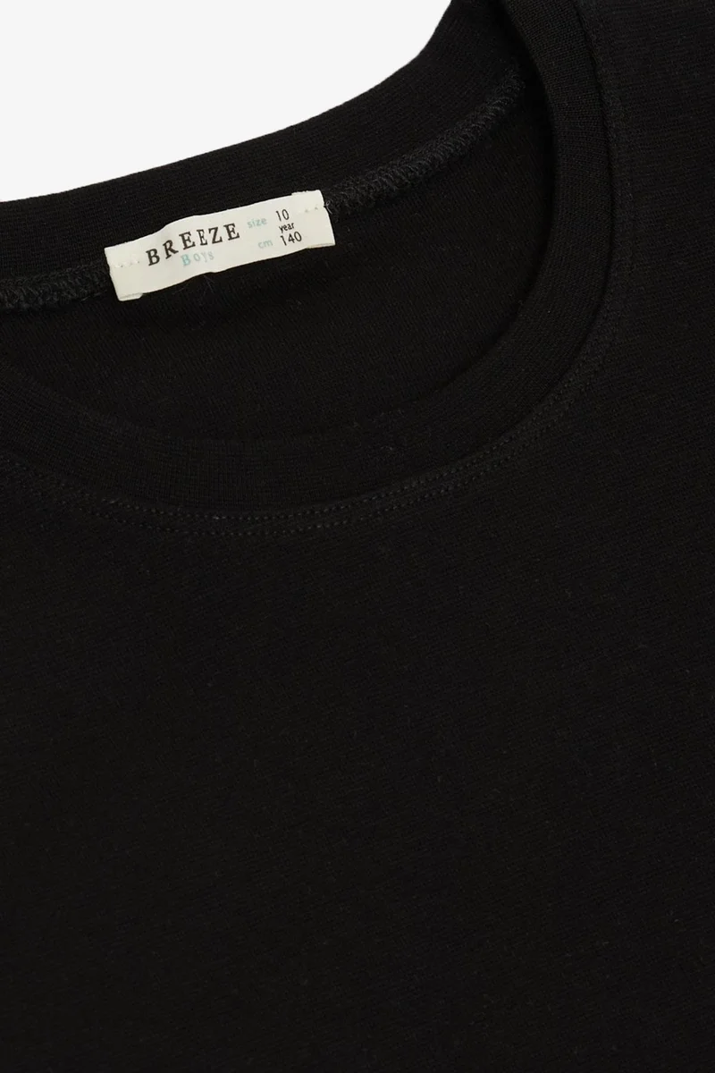 بريز Boy Long Sleeve T-Shirt Basic 9-14 Years Black