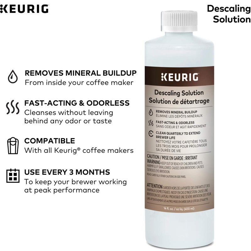 Keurig Brewer Cleaner Includes 14 oz. Descaling Solution, Compatible Classic/1.0 & 2.0 K-Cup Pod Coffee Makers - Image 2