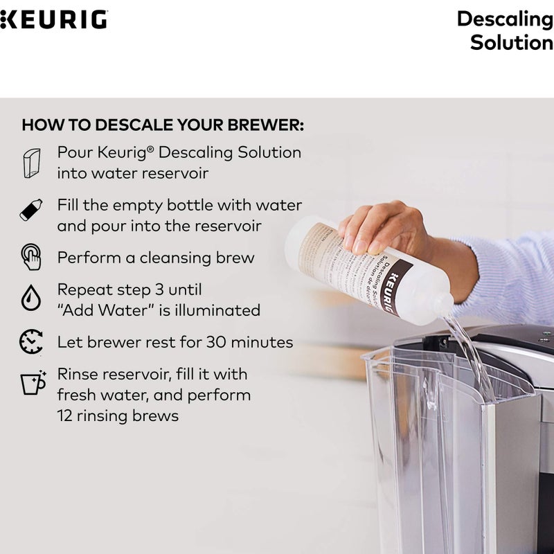 Keurig Brewer Cleaner Includes 14 oz. Descaling Solution, Compatible Classic/1.0 & 2.0 K-Cup Pod Coffee Makers - Image 3