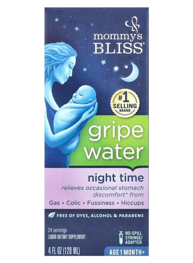 Mommy's Bliss Night Time Gripe Water 1 Month+ 4 fl oz (120 ml)