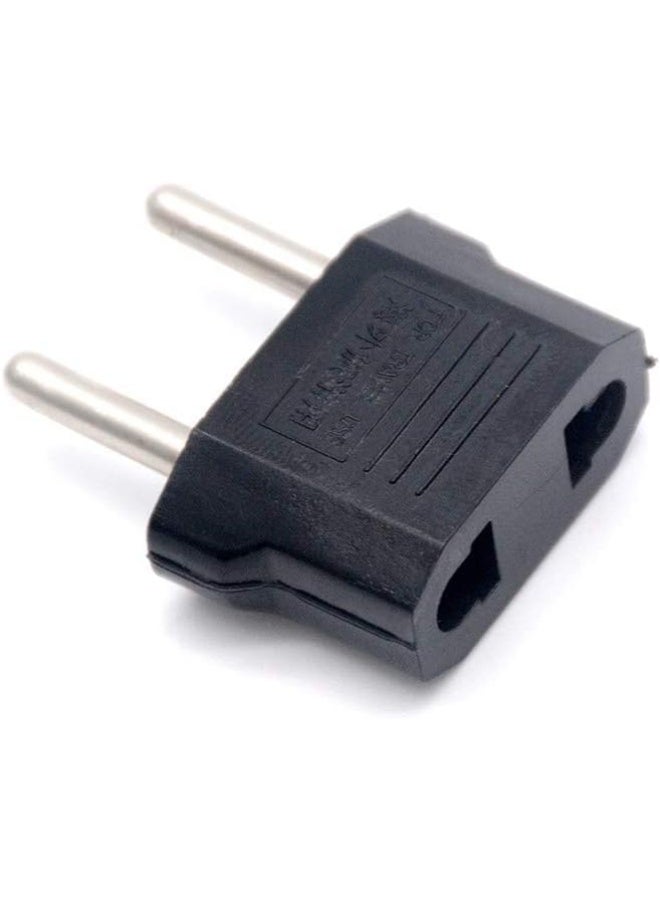 Melfi Travel Adapter - Flat To Round Plug Converter For Europe - Compact Black Power Adapter For International Travel (Pack Of 1) - Image 5