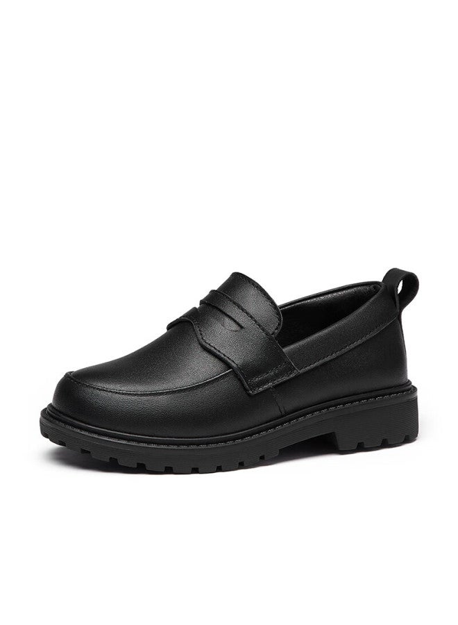 YEARCON Yierkang Children's Leather Shoes For Boys, Summer Black Slip-on Student Leather Shoes, Cowhide Performance Shoes For Boys, Black, Size 34 - Image 5