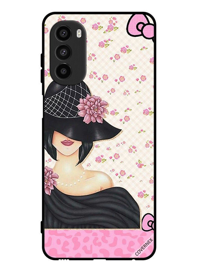 Covernex Protective Case Cover For Motorola Moto G82 Hat Girl & Eiffel Tower - Image 1
