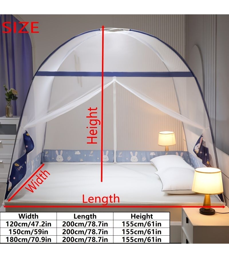 Cartoon Mosquito Net Repellent Deer 70.87x78.74 Inch Easy Pop Up Full Coverage - Image 3