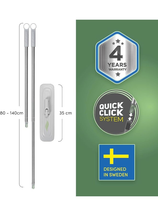 Nordic Stream مجموعة أدوات تنظيف الأرضيات نوردك ستريم ستريمي (15201) - رطب وجاف، تنظيف فعال متعدد الأسطح، مجموعة كاملة مع ممسحات أوتوماتيكية - Image 2