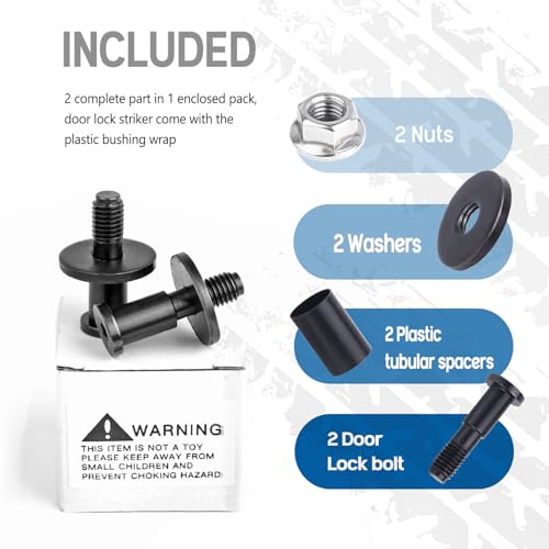 UNIGT 38427 Tailgate Striker Bolt Compatible with Chevy Silverado Escalade Avalanche Sierra Tailgate Latch Come with Nuts Replace 11570162 - Set of 2 - Image 4