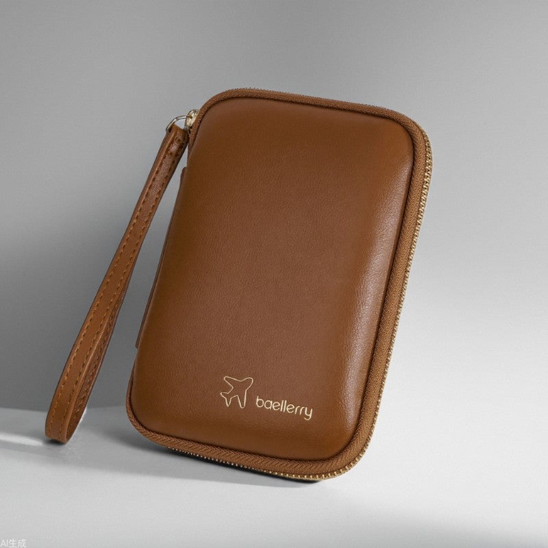 جديد Unisex Passbook حقيبة baellerry عصرية بسيطة متعددة الوظائف سحاب العملة حقيبة الهاتف المحمول الصغيرة للنساء - Image 2