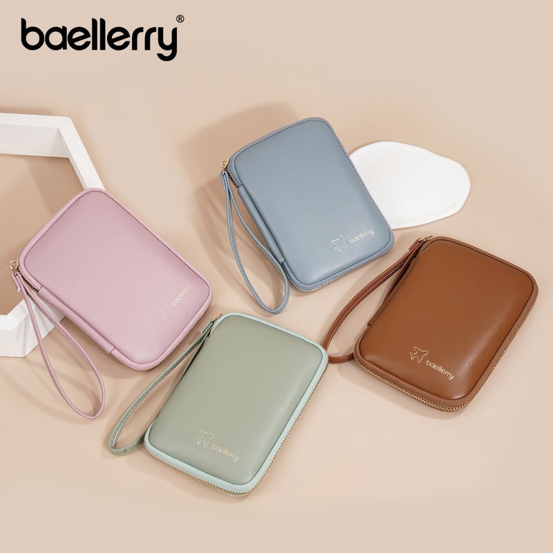 جديد Unisex Passbook حقيبة baellerry عصرية بسيطة متعددة الوظائف سحاب العملة حقيبة الهاتف المحمول الصغيرة للنساء - Image 5