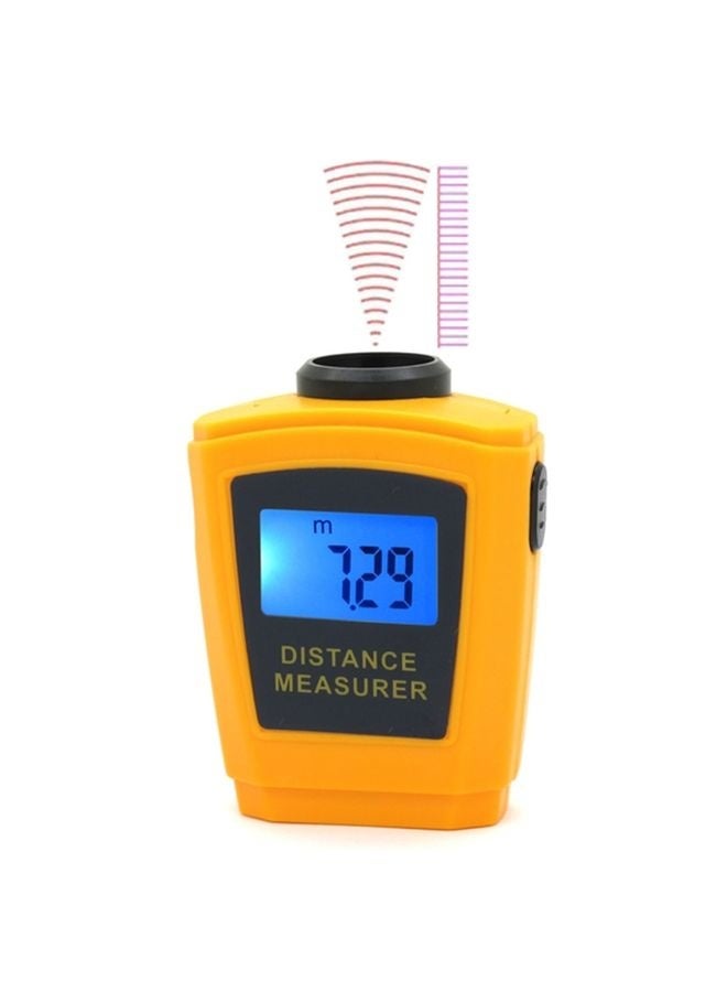 Mini Ultrasonic Distance Measurer with Laser Pointer(Orange) - Image 1