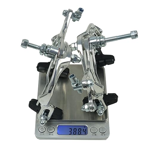 CYSKY Bike Brake, Bicycle C-Type Brakes Calipers, Aluminum Alloy Front & Rear Side Pull, Long Arm Pliers Brake Set for Road Bike, Folding Bike (Silver) - Image 4
