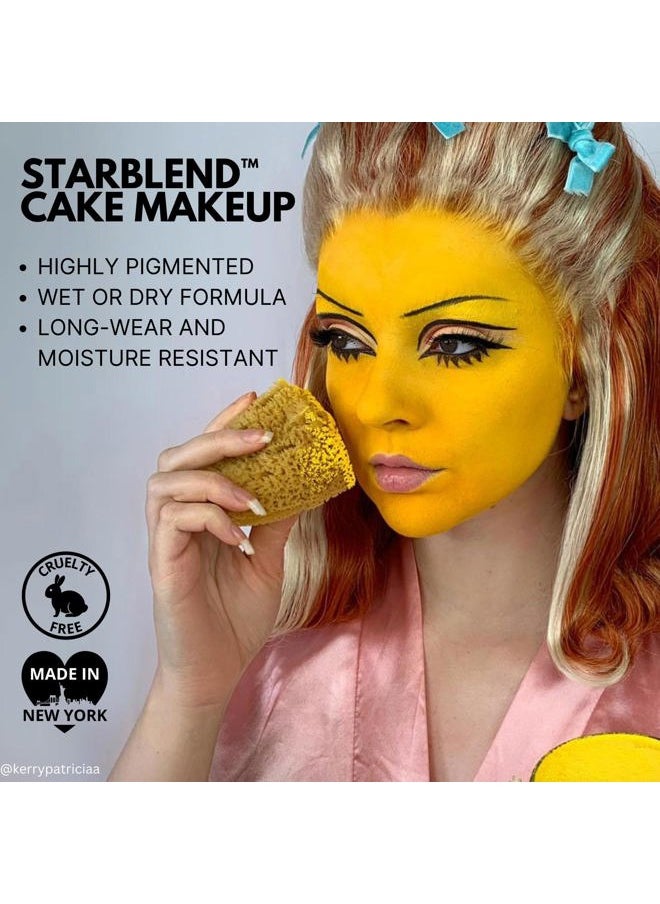 mehron - Makeup StarBlend Cake Makeup | Wet/Dry Pressed Powder | Powder Foundation | Light Grey Face Paint & Body Paint 2 oz (56g) - Image 1