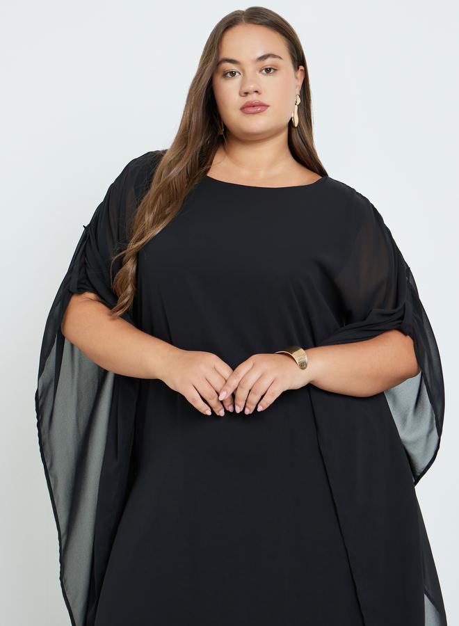 Styli Plus Size Black Maxi Kaftan - Image 3