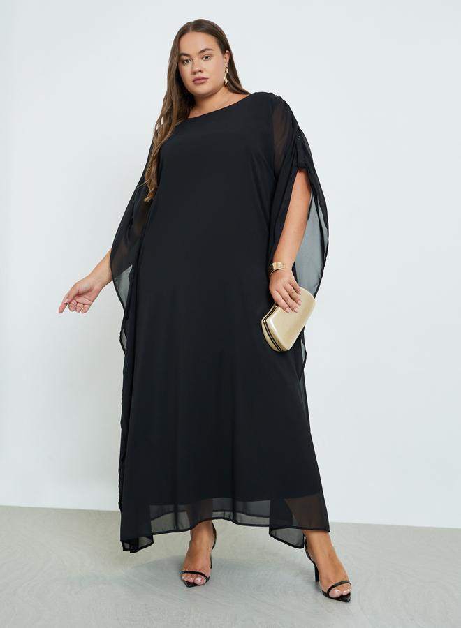 Styli Plus Size Black Maxi Kaftan - Image 1
