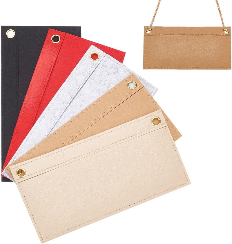 klarako 5 Colors Felt Purse Organizer Insert, Handbag Organizer Inside Crossbody Purse Conversion Kit Women Envelope Bag Insert Liner for YSL UPTOWN Envelope Clutches, 9.8x4.9 Inch - Image 1