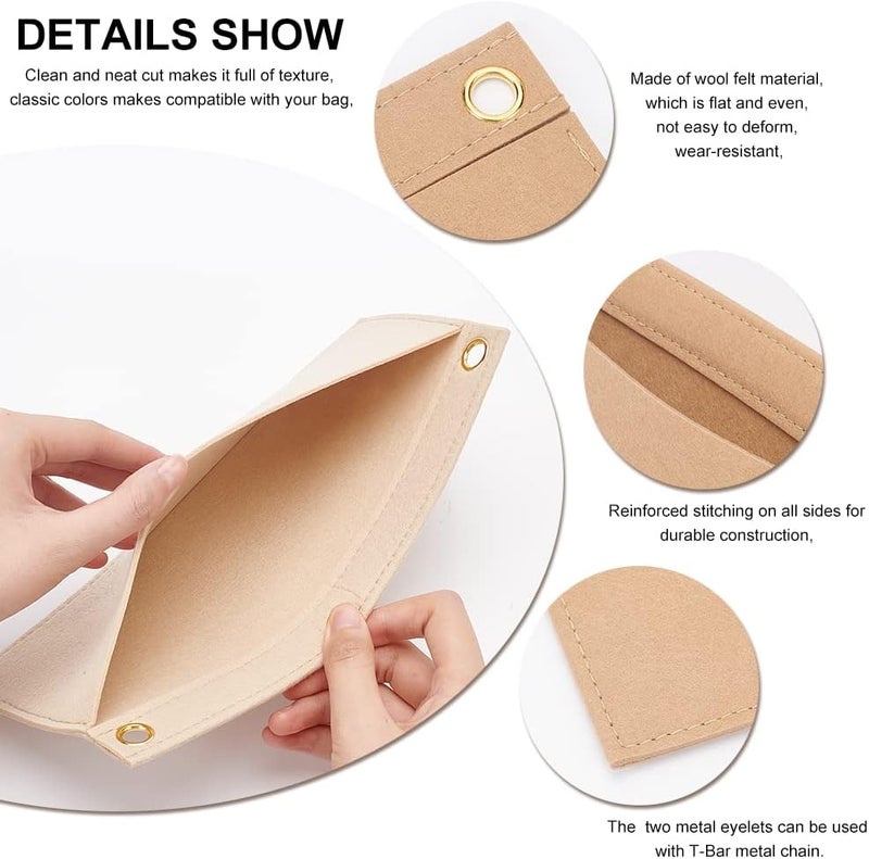 klarako 5 Colors Felt Purse Organizer Insert, Handbag Organizer Inside Crossbody Purse Conversion Kit Women Envelope Bag Insert Liner for YSL UPTOWN Envelope Clutches, 9.8x4.9 Inch - Image 4