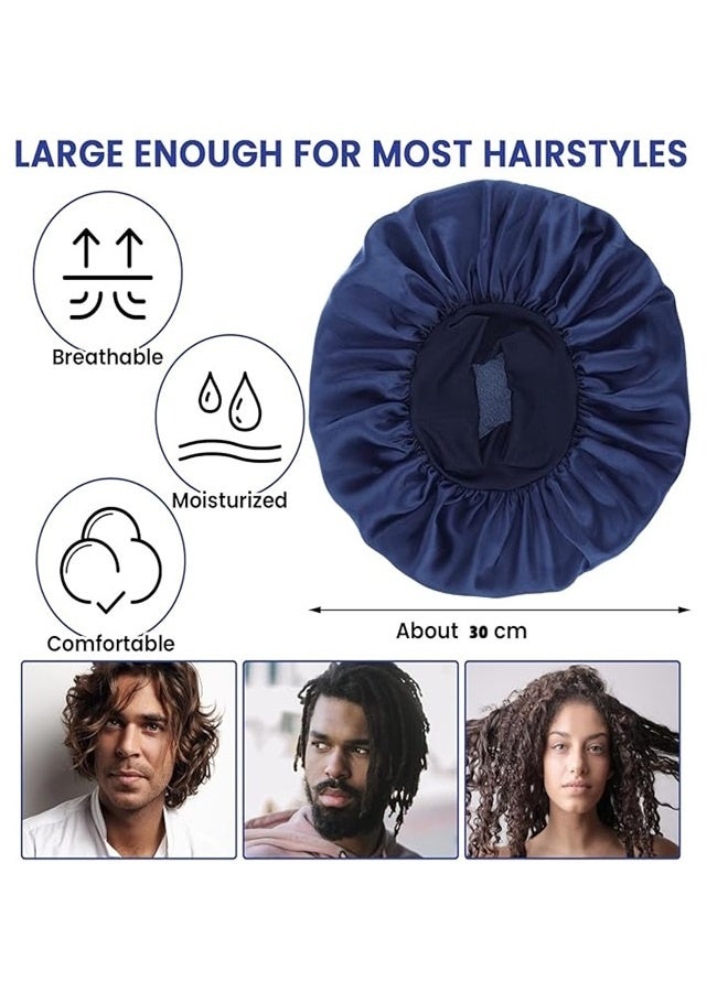 الرجال الحرير قبعة ، قبعة الساتان ، حزام مطاطي الحرير قبعة النوم - Image 4