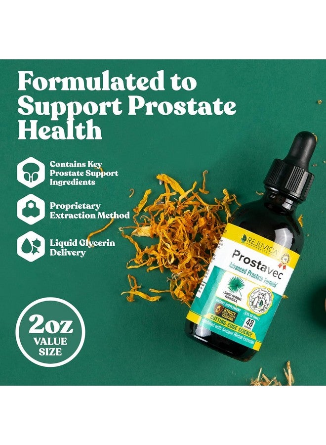 Rejuvica Health Prostavec Advanced Prostate Support Supplement - Liquid Formula for Faster Absorption with Pygeum, Saw Palmetto, Stinging Nettle + Turmeric & Damiana - Vegan, Non-GMO - 2 fl oz  - Image 2