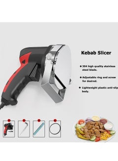 Joyelink Commercial Middle Eastern Kebab Slicer with 2 Blades 80W Professional Turkish Kebab Knife, 60kg per hour for Home or Restaurant  - Image 2