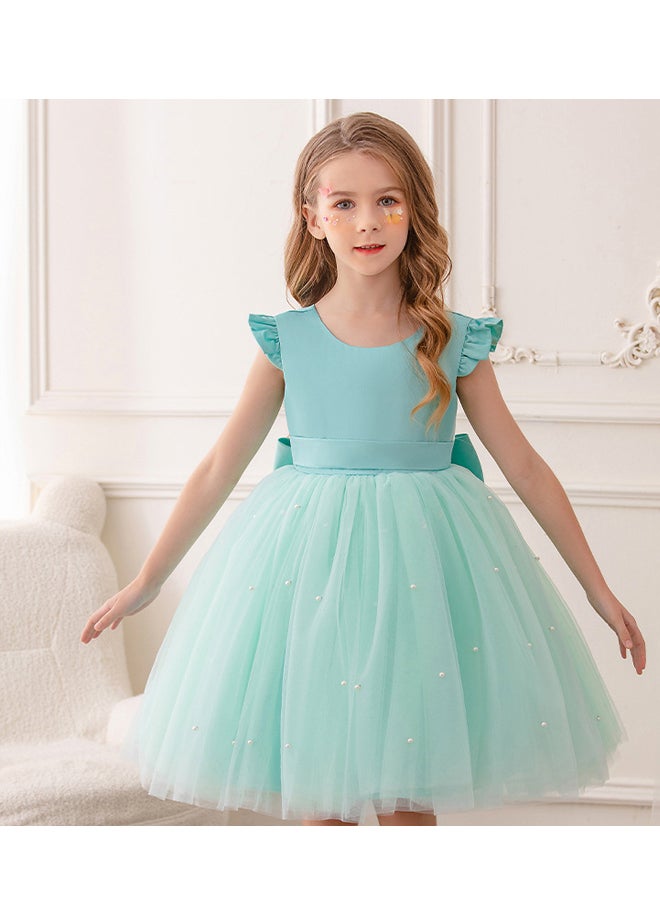 Girls Princess Puffy Dress Wedding Flower Girl Dress Children's Piano Performance costume Dress Host Costume Dress  - Image 1