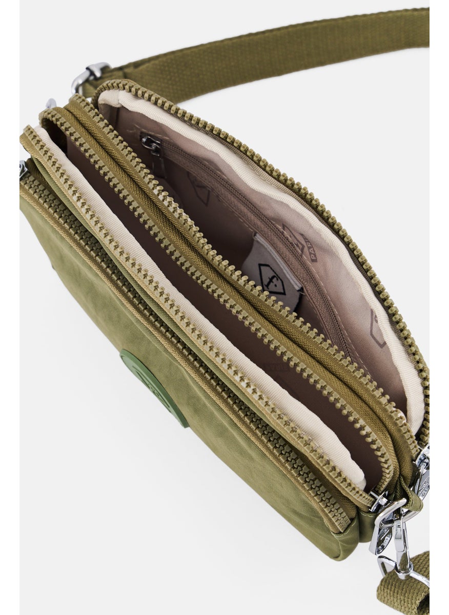 I Love Fashion Women Brand Logo Wallet, Olive  - Image 3