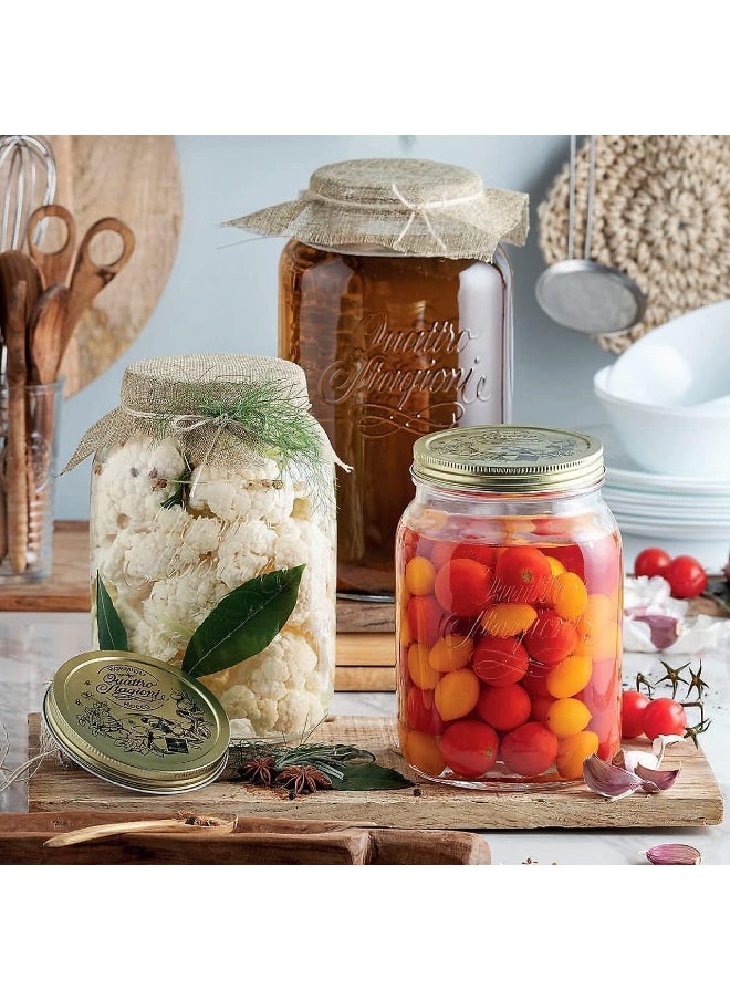 Bormioli Rocco - Bormioli Rocco Quattro Stagioni 1 Gallon Wide Mouth Glass Jar with Lid, Clear - Image 1