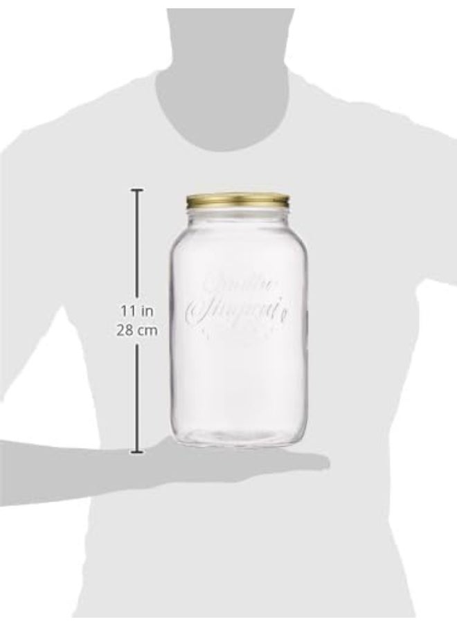 Bormioli Rocco - Bormioli Rocco Quattro Stagioni 1 Gallon Wide Mouth Glass Jar with Lid, Clear - Image 1