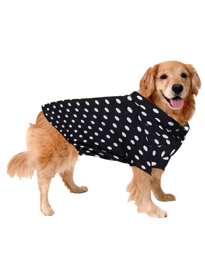 Sage Square Crazy Printed Dog Shirt, Trending Dog Shirt, Ultra Soft & Light Weight, Comfortable & Breathable Dog Apparel, Trendy Outfit (Xxxlarge - 30 Inch) (Polka Black) - Image 1