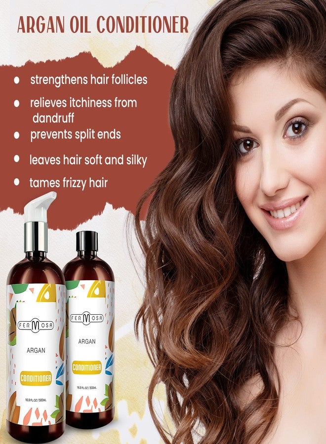 Fermosa Argan Oil Shampoo and Conditioner Bundle - Moisturizing & Hydrating Moroccan Argan Oil, Sulfate Free, Scalp Treatment, Anti Dandruff, Beauty Hair Treatment 2 x 16.9oz - Image 4