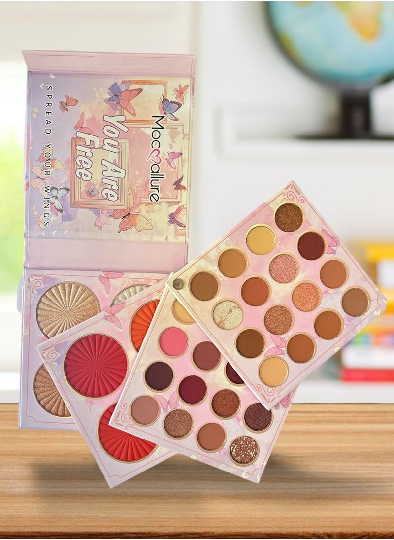 Mocallure 4 in 1 Eyeshadow Palette Book You are Free 40 Eyeshadows Shades - pzsku/Z35B067FA80CE81071E89Z/45/_/1726859441/26a5faee-cd68-4314-aa42-d28c756cc2c1