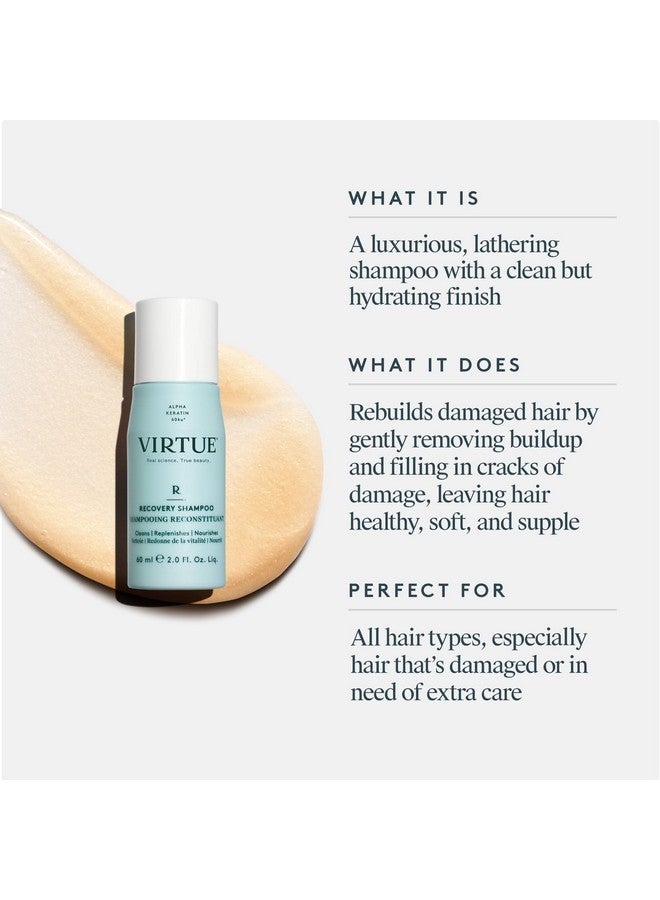 فيرتشو شامبو VIRTUE Recovery الخالي من الكبريتات مع الكيراتين وزيت بذور الباوباب للشعر التالف، آمن على اللون - Image 2