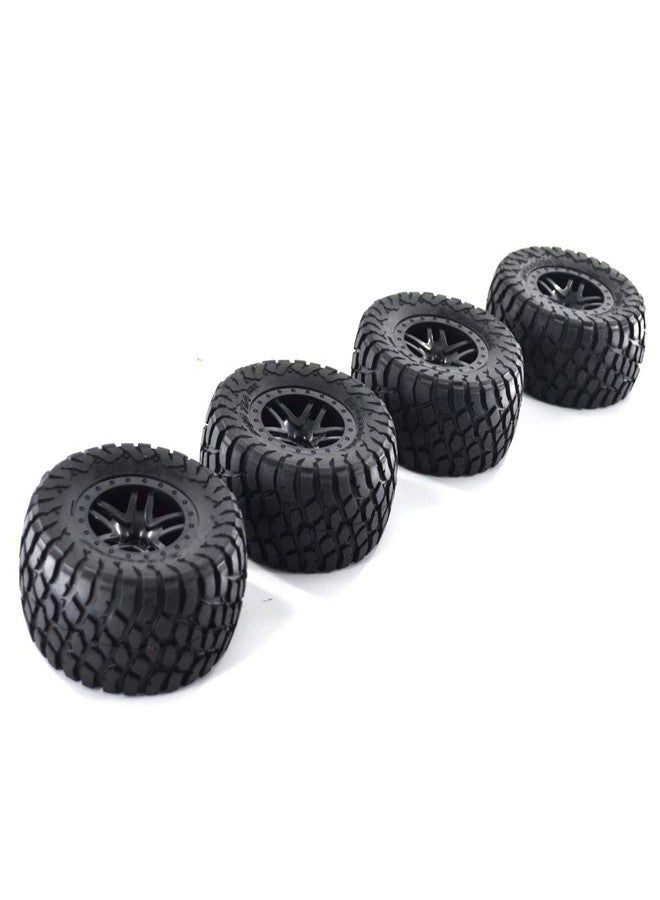 Miuezuth 4PCS Short Course RC Truck Tires & Wheels - Miuezuth Ultra Soft 110mm 1/10 Tire for Traxxas HSP Tamiya HPI Kyosho RC Model Car Off-road Truck Crawler Racing RC Car Model - Image 1