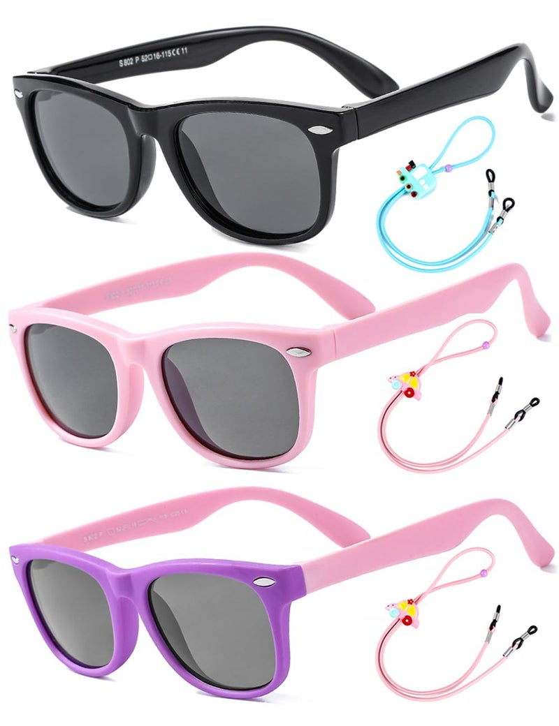 ROSSINI ROCF ROSSINI Flexible Kids Sunglasses Polarized Unbreakable Toddler Sun Glasses for Baby Boys and Girls UV400 with Case, Age 2-8 - Image 1