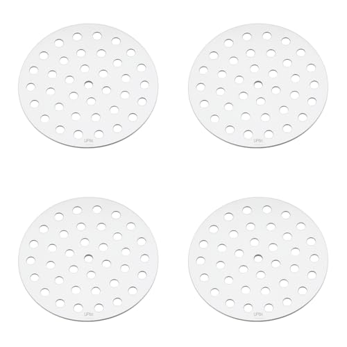 LIPKA Pack of 4 Stainless Steel Jali Floor Drain Covers | 4 Inches Round Grating | Anti-Clog Water Outlet | Rust-Free Bathroom & Kitchen Drain Strainer | Heavy-Duty Drainage Solution - Image 1