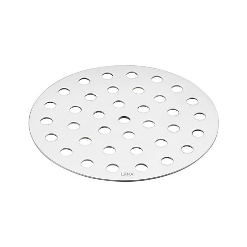 LIPKA Pack of 4 Stainless Steel Jali Floor Drain Covers | 4 Inches Round Grating | Anti-Clog Water Outlet | Rust-Free Bathroom & Kitchen Drain Strainer | Heavy-Duty Drainage Solution - Image 5