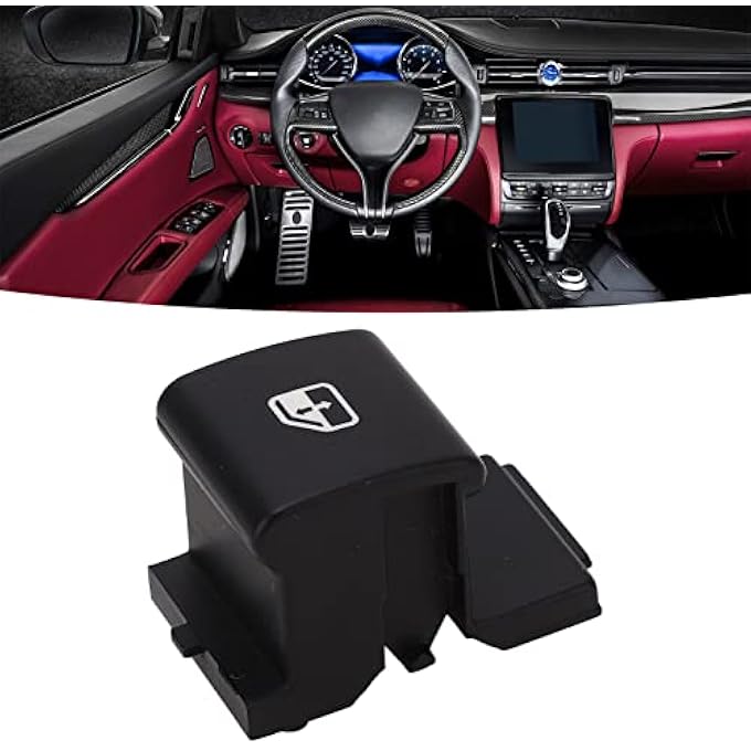 كينسو غطاء زر مفتاح نافذة السيارة، غطاء زر مفتاح نافذة السيارة الرئيسي، بديل بلاستيك ABS لسيارة جران توريزمو 2007-2014 - Image 3