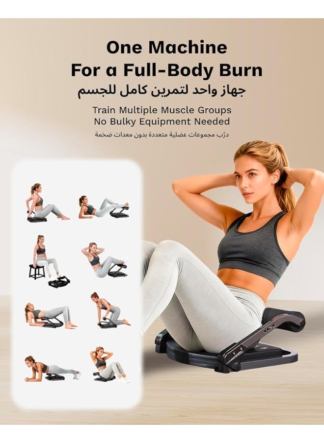 Easy Shop Ab Machine, Sit Up Exercise Equipment for Ab Workout, Abdominal Exercise Equipment with 3 Adjustable Resistance and Automatic Rebound, Adjustable Ab Trainer Machine for Home Gym - Image 2