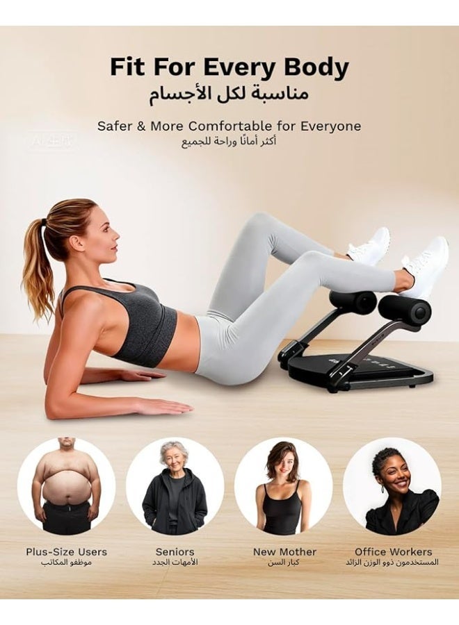 Easy Shop Ab Machine, Sit Up Exercise Equipment for Ab Workout, Abdominal Exercise Equipment with 3 Adjustable Resistance and Automatic Rebound, Adjustable Ab Trainer Machine for Home Gym - Image 4