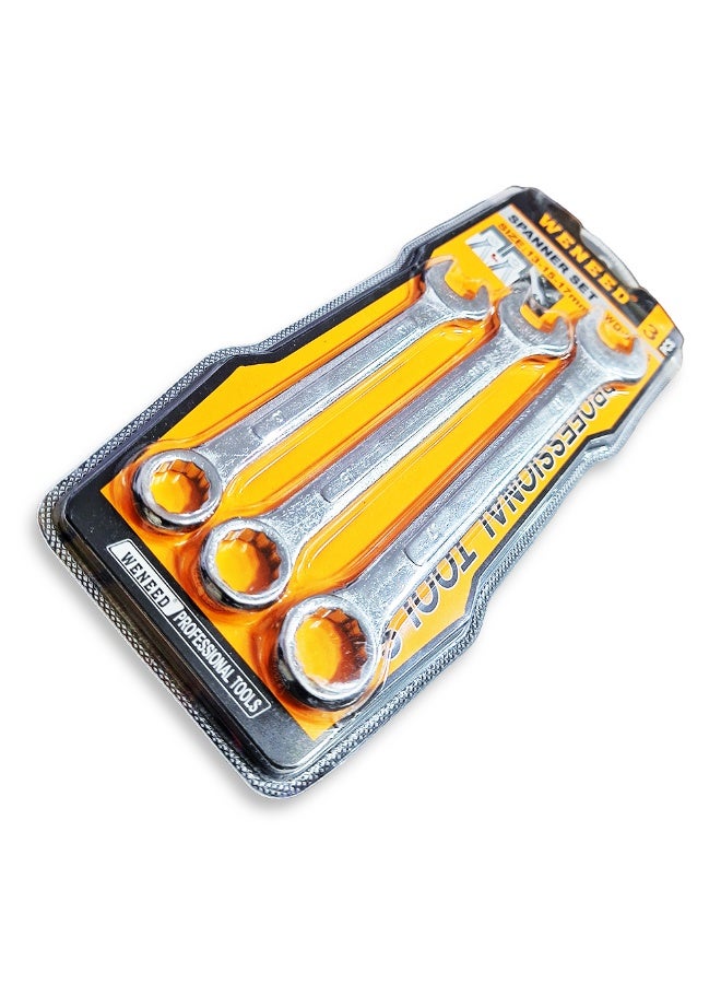 Double Spanner Set 3Pcs(13mm, 15mm, 17mm) – High-Quality Material, Open & Closed End Spanners, Durable and Rust-Resistant Hand Tools for Professional and Home Use - Image 2