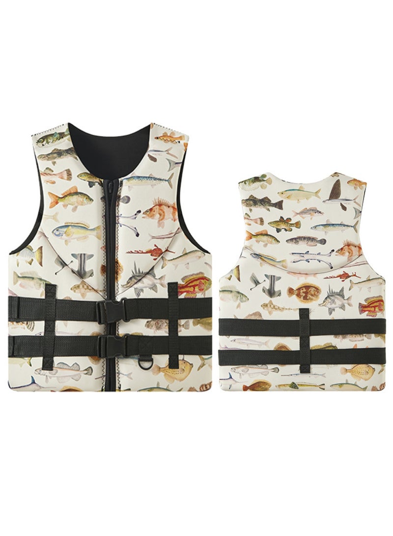 Generic Safety Life Jacket with Adjustable Straps for Kayaking Boating and Fishing - Image 1