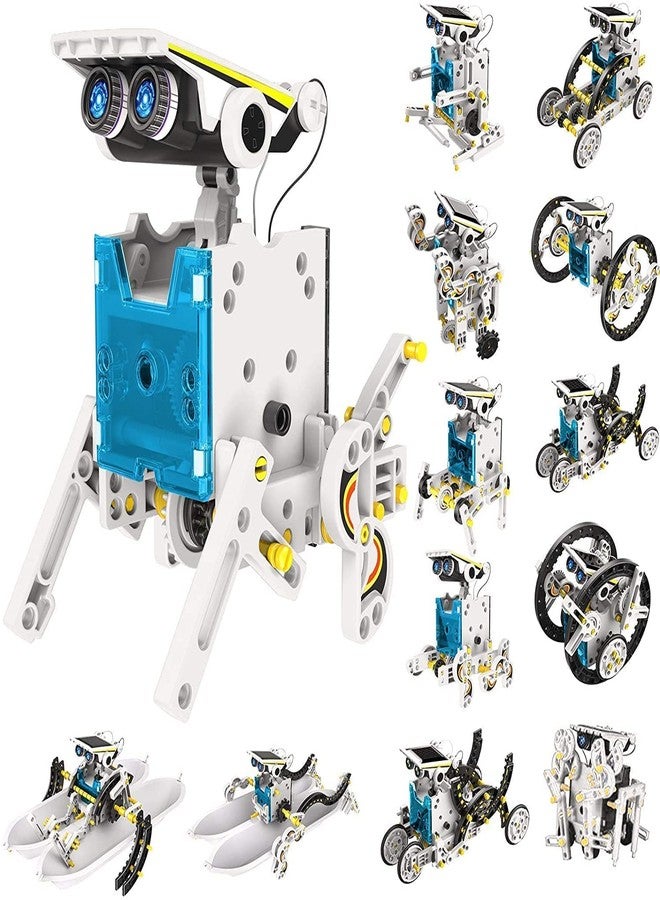Avarin Solar Powered 13-in-1 Solar Robots Learning Educational Toys Kit Charged by The Sun Kids DIY Solar Robotices Build Science Experiment Kit Brithday Gifts Game Toys for 8-12 Years Boys and Girls - Image 1