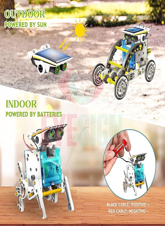 Avarin Solar Powered 13-in-1 Solar Robots Learning Educational Toys Kit Charged by The Sun Kids DIY Solar Robotices Build Science Experiment Kit Brithday Gifts Game Toys for 8-12 Years Boys and Girls - Image 3