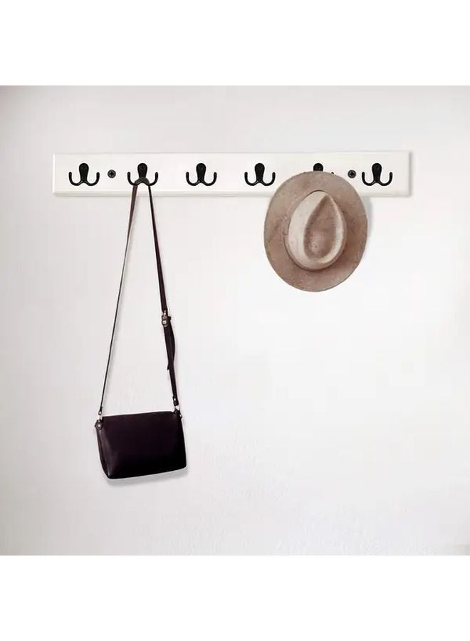 8 Pack Black Zinc Alloy Double Hook For Keys Clothes Cabinet Storage Hanging - Image 5