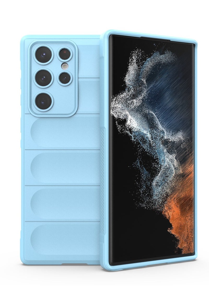 Generic - Magic Shield Tpu Silicone Shockproof Phone Case For Samsung Galaxy S22 Ultra Baby Blue - Image 1